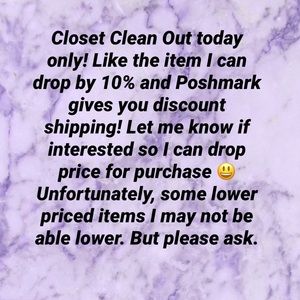 CLOSET CLEAR OUT TODAY! DISCOUNT SHIPPING See pic